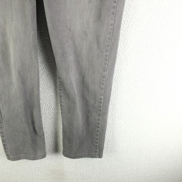 Eileen Fisher Jeans Womens 12 Gray High Rise Straight Leg Mom Stretch 28L - Picture 3 of 11
